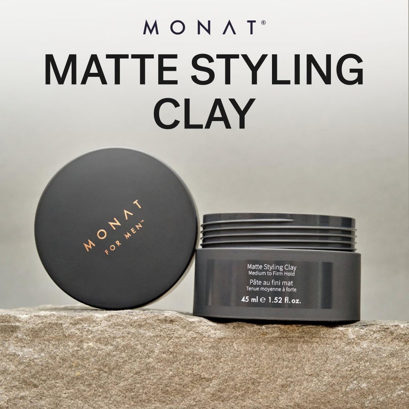 MONAT Matte Styling Clay for Men - Water and Clay-Based Hair Paste to Create Thicker-Looking Hair, Easy-to-Shape Net Wt. 45 ml / 1.52 fl. oz. - Image 4